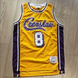 Yellow and Purple Crenshaw Basketball Jersey